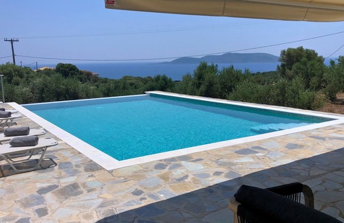 Pylos-Nestoras Villa | Villa Rosa - Luxury villa with private pool and panoramic sea views.