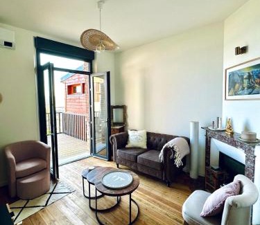 Le Treport House | Villa Valentine terrasse vue Mer & Falaises