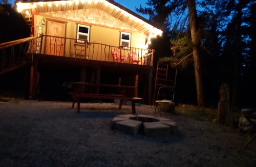 Libby RV Rental | Wall Tent by Happy's Inn with trails to Crystal Lake, bring your own bedding.