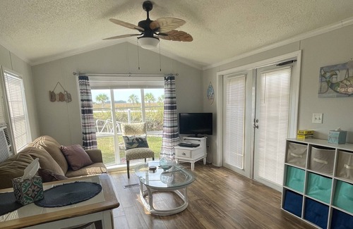 Suwannee Cabin | Waterfront 1 bed plus sleeper sofa, FREE Boat dock, Fire Pit, & Trailor Parking