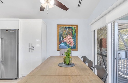 Key Largo House | Waterfront pool home, 2 Tiki's, dock, large covered living/kitchen and game area