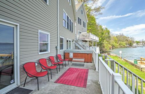 Geneva House | Waterfront Seneca Lake House Fire Pit and Boat Dock