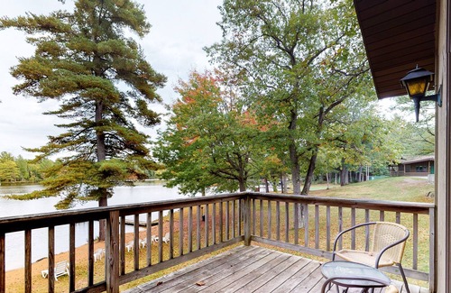 Eagle River Villa | Waterfront villa w/ fireplace, deck & shared tennis/game room - dogs welcome!
