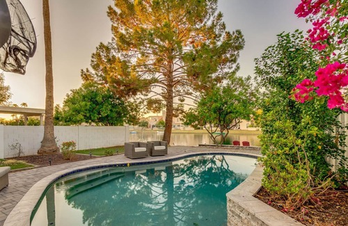 Lake Mirage House | Waterfront w/ Heated Pool & Paddle Boat in Gilbert