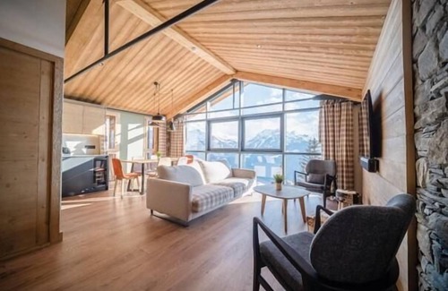 La Rosiere Apartment | Wifi, 100m from ski slopes, 4th floor, view village, swimming pool, sauna, hammam, tv, ski locker
