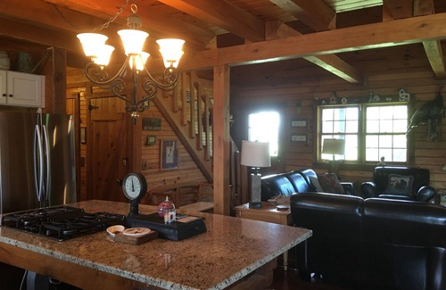Glencoe House | Wonderful Oak Log Home on the Mississippi River
