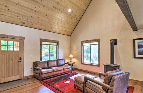 Bigfork Cabin | Woodsy 'Lakeview' Cabin w/ Fire Pit & Balcony