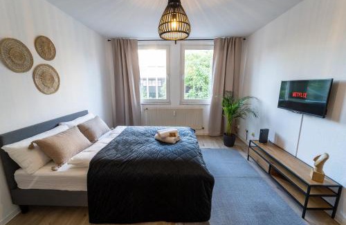 Suedviertel Apartment | Zentral & Modern nahe Hauptbahnhof mit Privatparkplatz & schnellem WLAN
