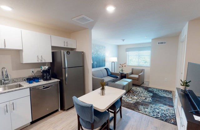 1 Bedroom 1 Bath furnished apartments with fully equipped kitchens & appliances