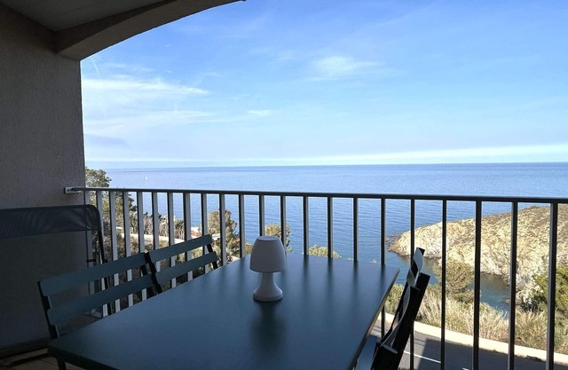 2-room apartment with air conditioning, terrace and parking in Banyuls-sur-Mer