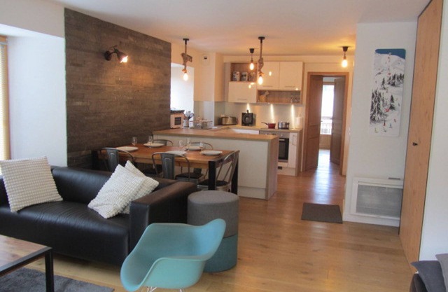3-room apartment with large terrace and parking in Les Contamines-Montjoie