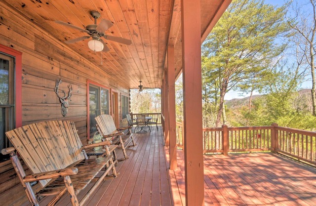 5 Mi to Downtown Blue Ridge: Rustic Cabin w/Views