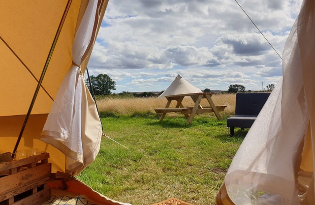 5m xl bell tent with log burner, near Whitby