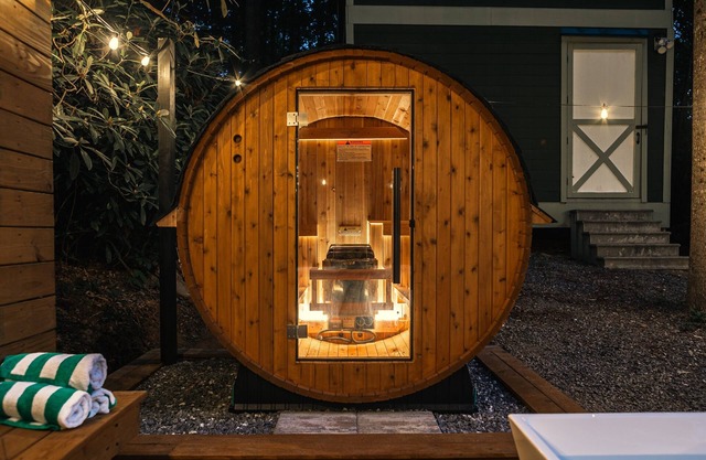 6BR Asheville House | Hot Tubs, Sauna + Theater