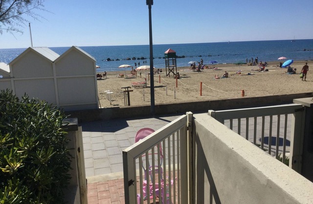 A 5 meters from the beach