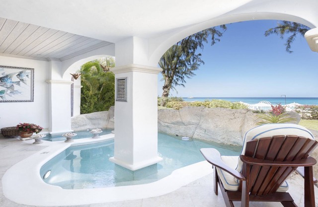 A beachfront apartment with a private plunge pool & direct access to the beach