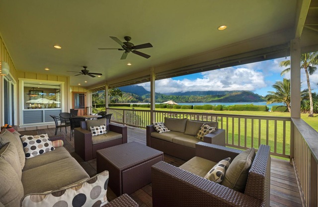 A charming beachfront oasis on the famous Hanalei Bay