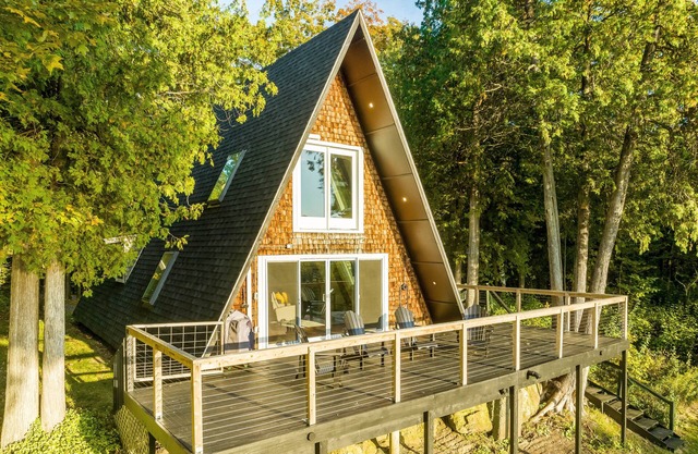 A-Frame with lake views! Close to Burlington!