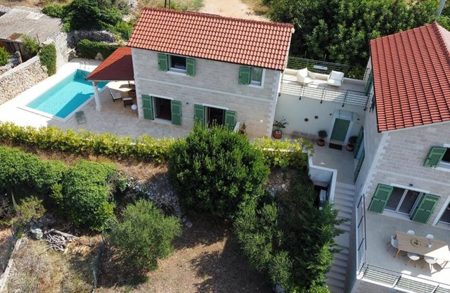 A new built Villa at the heart of Vrboska on the island of Hvar.