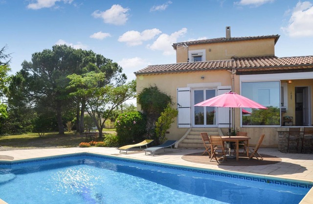 A spacious vacation home with pool located in a quiet area.