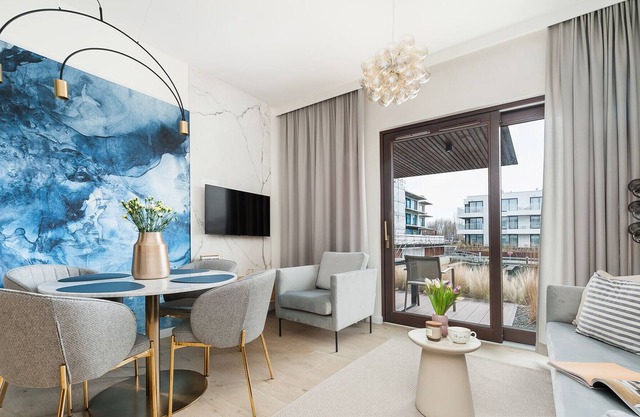A unique stay in a modern seaside marina.