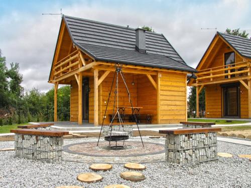 A wooden, eco-friendly house by the Goszcza lake Living room, 2 bedrooms
