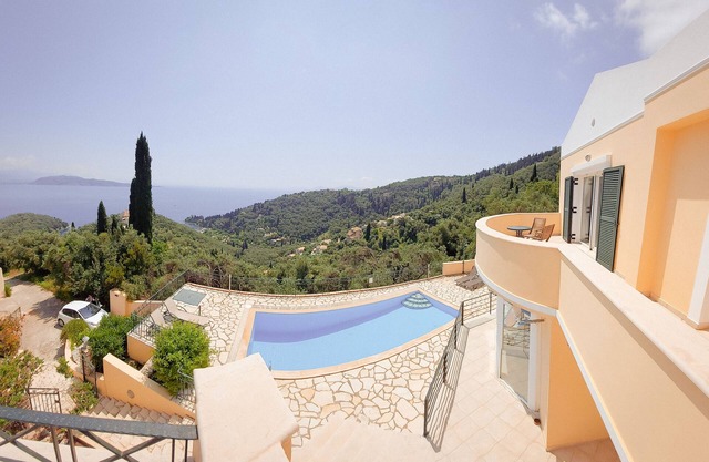 Amazing pool house with a stunning view over Agni Bay