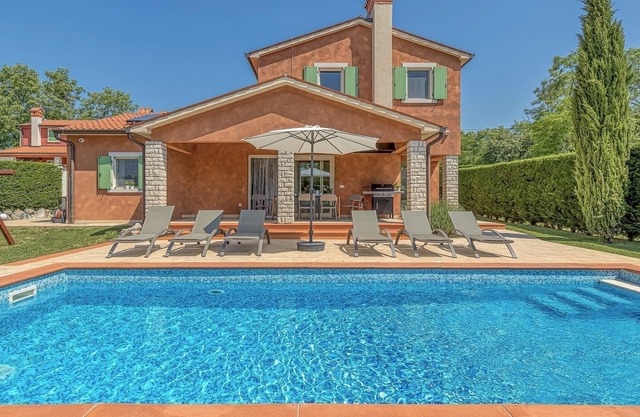 An extremely charming and unique designed villa with pool near Rabac