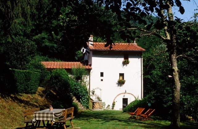 ancient restored mole with natutal pool in the river