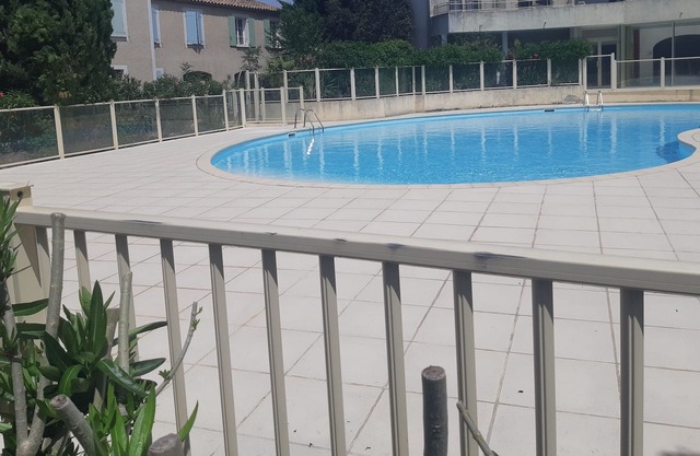 apartment with balcony, secure residence with swimming pool