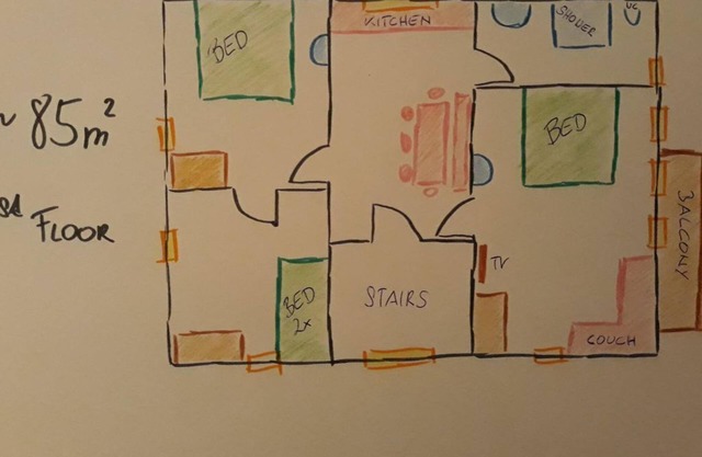 Apartment, bath, toilet, 3 bedrooms - house gentian