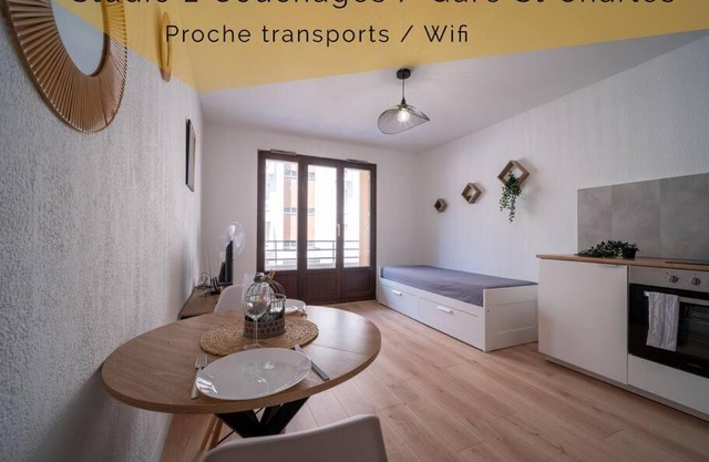 Appartement tout équipé balcon à 5min de la gare St Charles