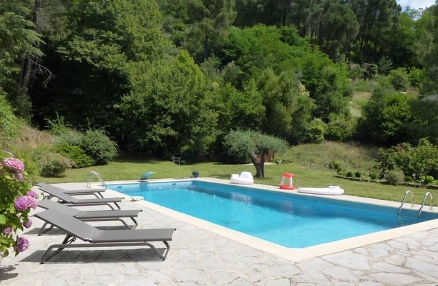 Around the pool and its superb view