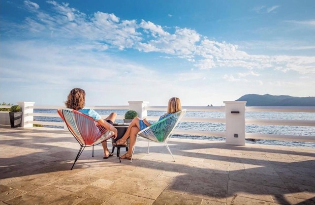 Beach villa with spa and heated pool