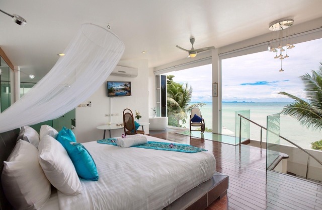 Beachfront Sunset Facing Private Luxury Villa with Pool