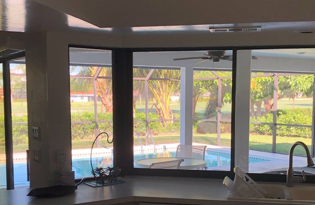 Beautiful house with golf course view and gorgeous sunsets.