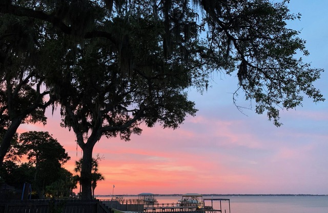 Beautiful waterfront home with panoramic views of Choctawhatchee Bay.