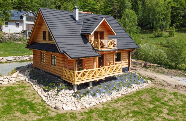 Beautiful wooden house with a view of the Giant Mountains Przesieka Poland