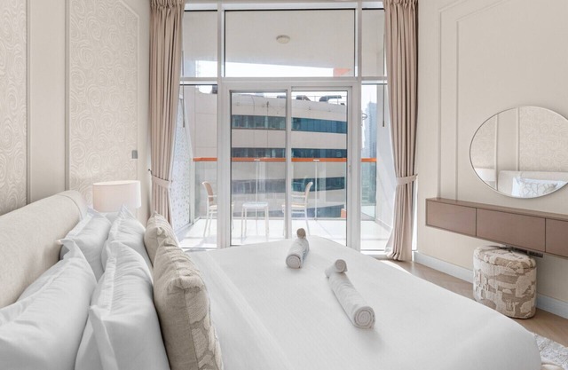 Binghatti Millenium 1703 Business Bay · Lively pop apartment on the Business Bay Canal