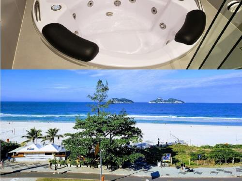Bondai - Praia do Pepê, alto padrão, vista incrível, 4 quartos, hidromassagem