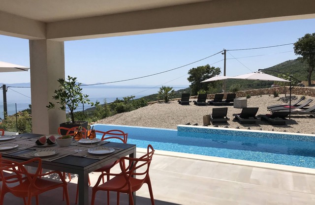 Brand new, with infinity pool, right by the pool