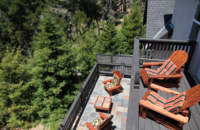 Cambria Ocean View Tudor on Forested Preserve