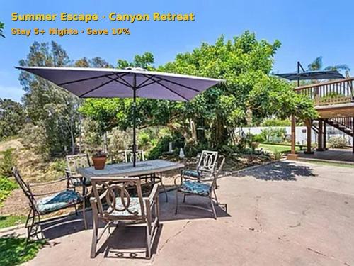 Canyon View 2BR Near Beach Balcony Retreat w Parking
