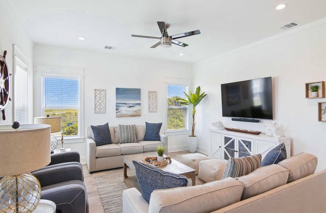 Captain's Quarters | Luxe Interior, Serene Views, Walk to the Sand!