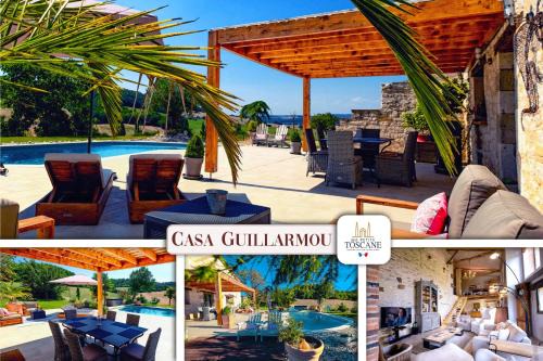 Casa Guillarmou - Évasion Enchantée avec Piscine Chauffée, Spa & Clim - Vue Exceptionnelle