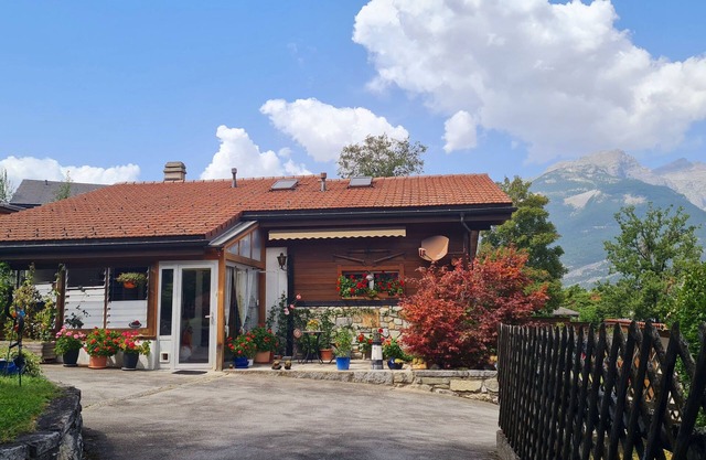 Chalet house (large walnut tree at the entrance)