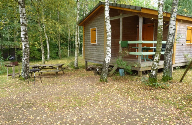 Chalets in the nature with fishing pond