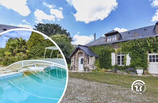 Charming Country Retreat: Sleeps 11, Indoor Pool, Pet-Friendly, Near Château-Gontier