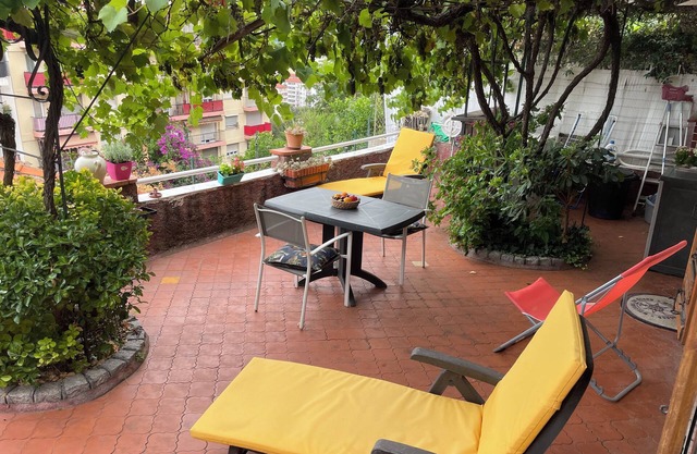 Charming place to live, vast terrace sheltered by vines, view of Baie des Anges