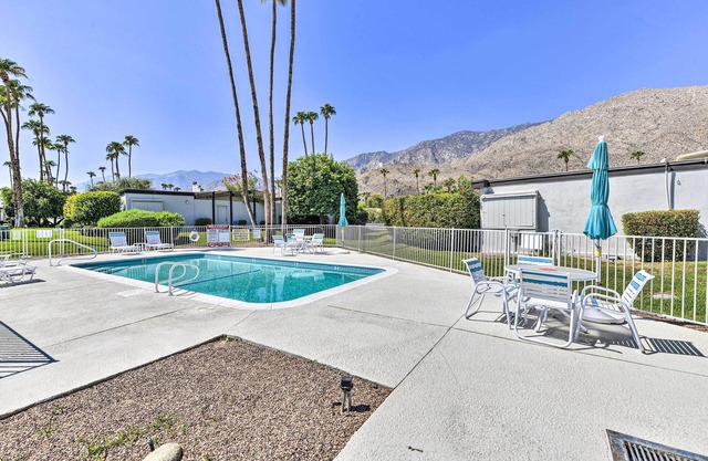 Community Perks: BBQ-Ready Palm Springs Condo!